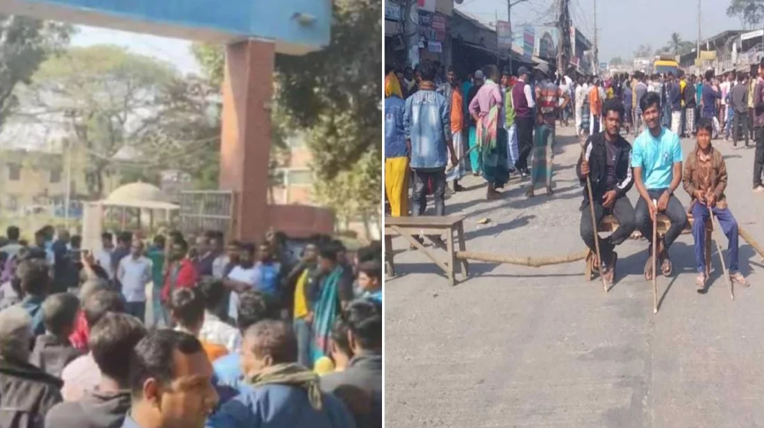 নাটোরে আটক বিএনপি নেতার মুক্তির দাবিতে সড়ক অবরোধ